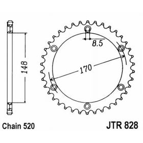 MOTORRAD HINTER KETTENRAD JT JTR828.50