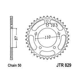 JT JTR829.46 MOTORCYCLE REAR SPROCKET