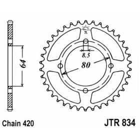 MOTORRAD HINTER KETTENRAD JT JTR834.48