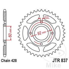 Couronne moto JT JTR837.39