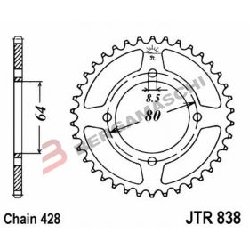MOTORRAD HINTER KETTENRAD JT JTR838.45