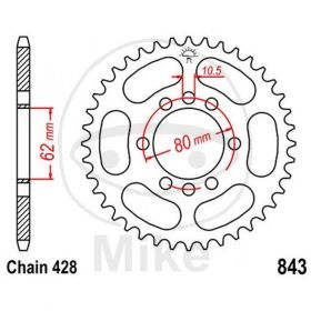 REAR SPROCKET Z51 428 BLACK D.INT. 062 727.35.27