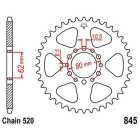 JT Sprocket 43 Zähne Teilung 520 Stahl für Yamaha SR
