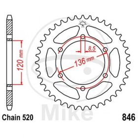 REAR SPROCKET Z37 520 BLACK D.INT. 120 727.42.85