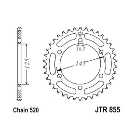 JT JTR855.46 MOTORCYCLE REAR SPROCKET