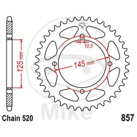 REAR SPROCKET 42 TOOTH 520 BLACK 727.03.29
