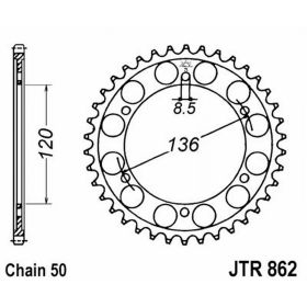 COURONNE MOTO JT JTR862.44
