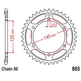 Couronne moto JT JTR865.45