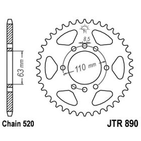 MOTORRAD HINTER KETTENRAD JT JTR890.45ZBK