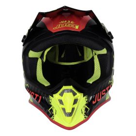 OFF-ROAD HELMET JUST1 J38 MASK FLUO YELLOW / BLACK / RED GLOSS