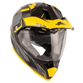 Casco Enduro Dual Road KAPPA KV30 Evo Grayer Nero Titanio Giallo