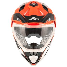 Casco Enduro Dual Road KAPPA KV30 Evo Grayer Arancio Nero Lucido