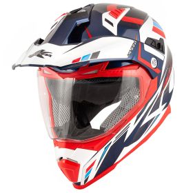 Casco Enduro Dual Road KAPPA KV30 Evo Grayer Bianco Blu Rosso Lucido