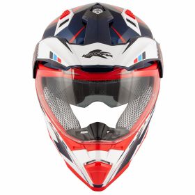 Casco Enduro Dual Road KAPPA KV30 Evo Grayer Bianco Blu Rosso Lucido