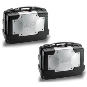 PAIRE VALISES LATERALES 33 LT GARDA COVER ARGENT MONOKEY