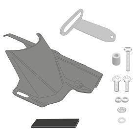 Garde-boue arrière KAPPA KMG1203 couvercle de chaîne ABS noir