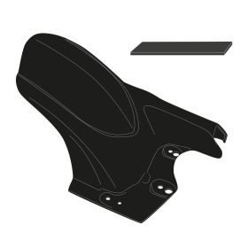 Garde-boue arrière KAPPA KMG3118 couvercle de chaîne ABS noir