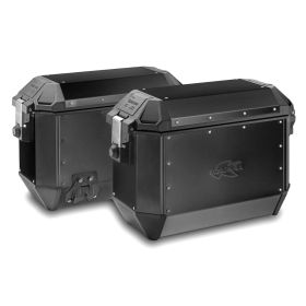 PAIRE VALISES LATERALES 36 LT ALUMINIUM NOIR MONOKEY