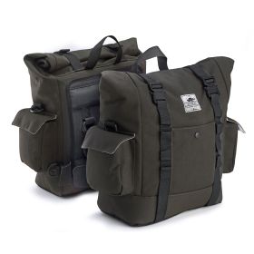 Borsa laterale singola KAPPA RB100RS RAMBLER ECO impermeabile verde scuro 14L