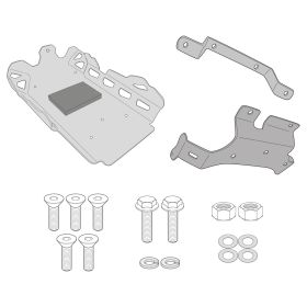 KAPPA RP5143K motorwannenschutz Satiniertes Aluminium schwarz