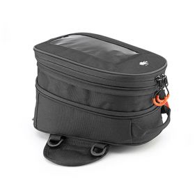 KAPPA STRYKER BLACK TANK BAG EXTENDABLE 5 / 7 LT WITH STRAPS AND MAGNETS