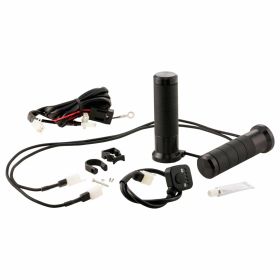 Manopole riscaldanti KOSO 22/25mm alluminio nero 12V regolatore 5 livelli