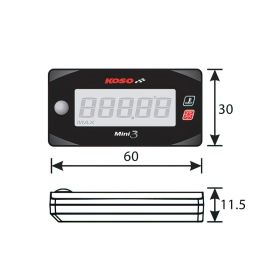 INDICATORE CARBURANTE KOSO MINI 3