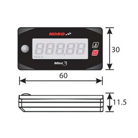 Thermomètre environnemental Koso Mini 3