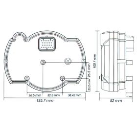 Tachometer Thermometer Koso RX2NR+