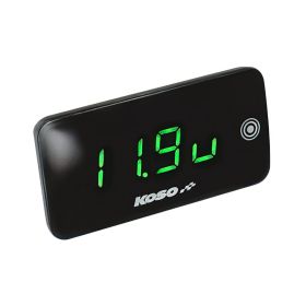 Voltmeter Thermometer Koso Slim New Generation grün