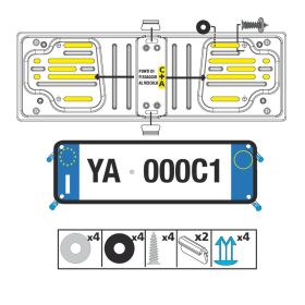 SUPPORT PLAQUE IMMATRICULATION LAMPA 19924
