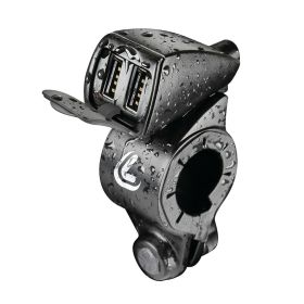 Doppia presa Usb a manubrio Lampa Usb-Fix Trek Ultra Fast Charge 5400 mA 12/24V