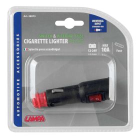 UNIVERSAL CIGARETTE LIGHTER PLUG - 12/24V LAMPA