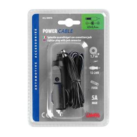 CIGARETTE LIGHTER PLUG WITH JACK CONNECTOR, 12/24V LAMPA