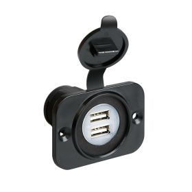Double USB Socket Lampa Ext-8 Recessed Mount 12/24V