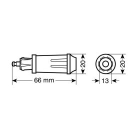 DIN CIGARETTE LIGHTER PLUG, 12/24V LAMPA