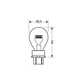 2-Faden-Lampe Lampa P27/7W 2.5x16q 12V 10 Stück