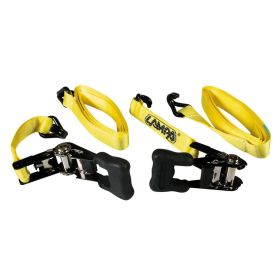 Set of 2 Lampa Pro-Safe Ratchet Tie-Down Straps with Dual Hook 5m