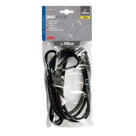 Coppia corde elastiche Lampa Snap-Hook con moschettoni in alluminio