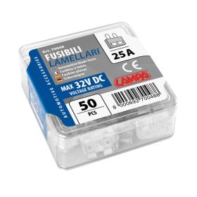 CONFEZIONE 50 FUSIBILI LAMELLARI, 12/32V - 25A