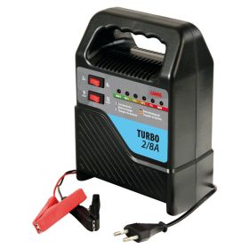 Caricabatteria moto Lampa Turbo 6/12V 2/8A protezione inversione di polarità