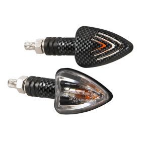 Lampa Focal 21W Carbon Motorradblinker weißes Glas orangenes Licht