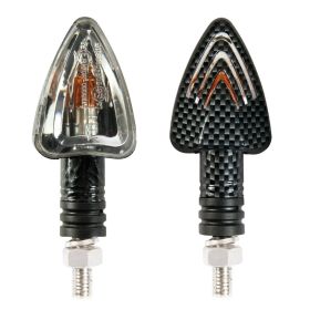 Lampa Focal 21W Carbon Motorradblinker weißes Glas orangenes Licht