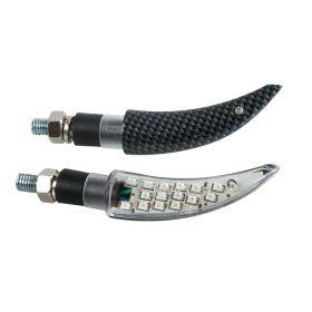 Lampa Katana 12V LED Motorradblinker Carbon White Lens Orange Light