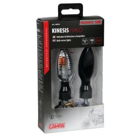 Lampa Kinesis 10W Motorradblinker Schwarz zugelassene weiße Linse orangenes