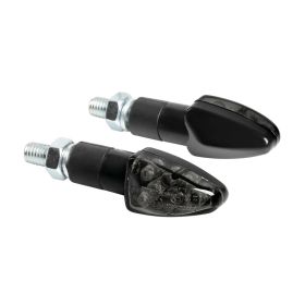 Lampa Atom 12V LED Motorrad-Blinker Schwarz mit genehmigter Rauchlinse