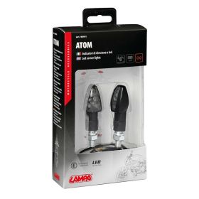 Lampa Atom 12V LED Motorrad-Blinker Schwarz mit genehmigter Rauchlinse