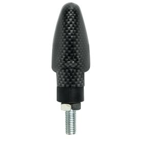 Lampa Motorradpfeile 12V LED Carbon zugelassene orangefarbene Linsen