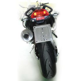 Porte-plaque d'immatriculation en acier inoxydable chromé pour lampe