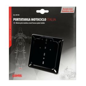 Support de plaque d'immatriculation en acier inoxydable Lampa Noir